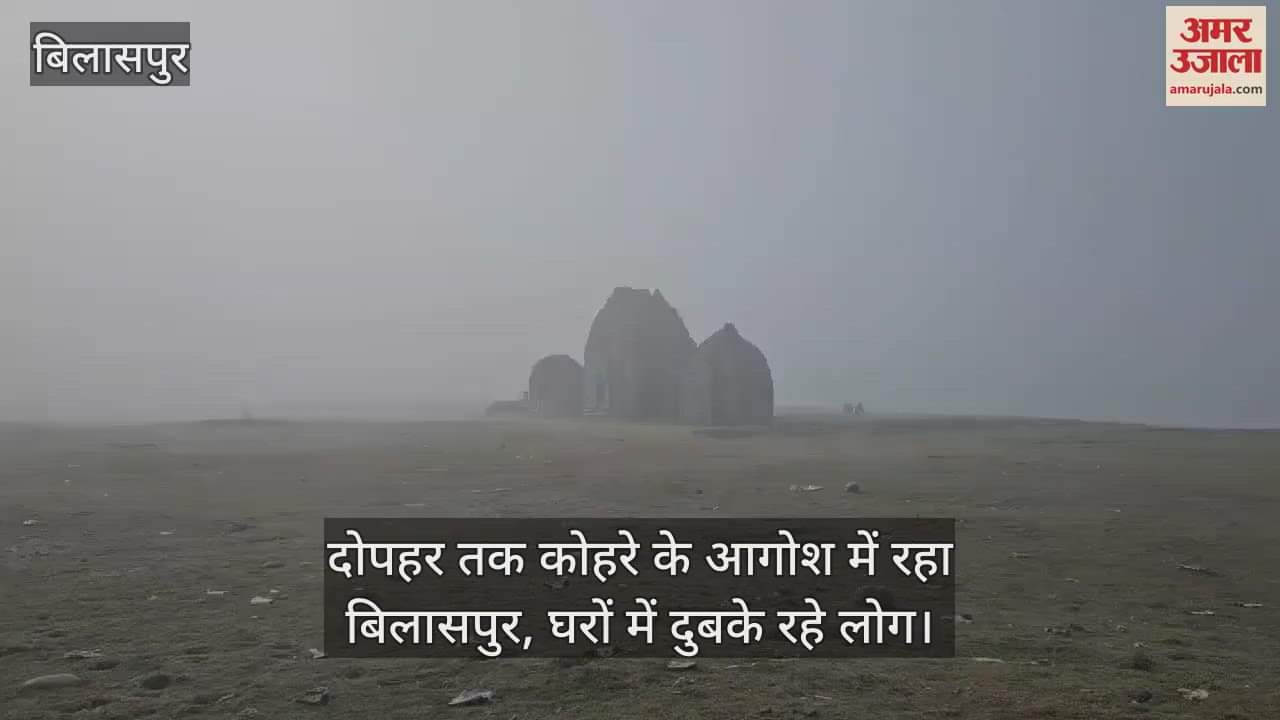 VIDEO : Bilaspur remained engulfed in fog till afternoon, people remained confined to their homes