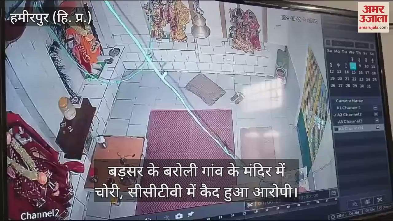 VIDEO : Theft in the temple of Baroli village of Barsar, accused caught in CCTV