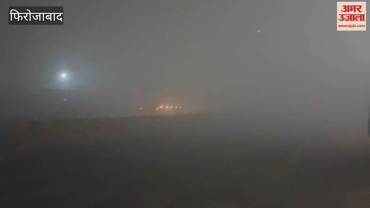 VIDEO : Heavy fog covered Firozabad highway at midnight