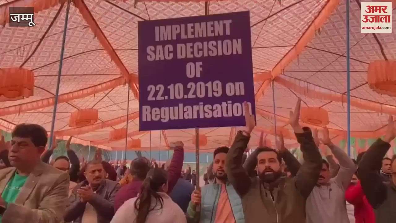 VIDEO : JKEEGA and Power Development Department protest in Jammu, demand for permanent employment