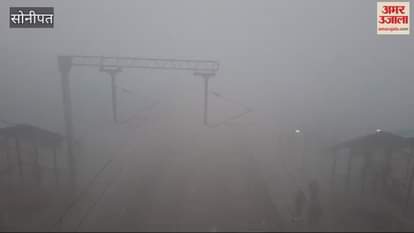 VIDEO : Due to fog in Sonipat, visibility was reduced to five meters, the speed of vehicles on the roads slowed down