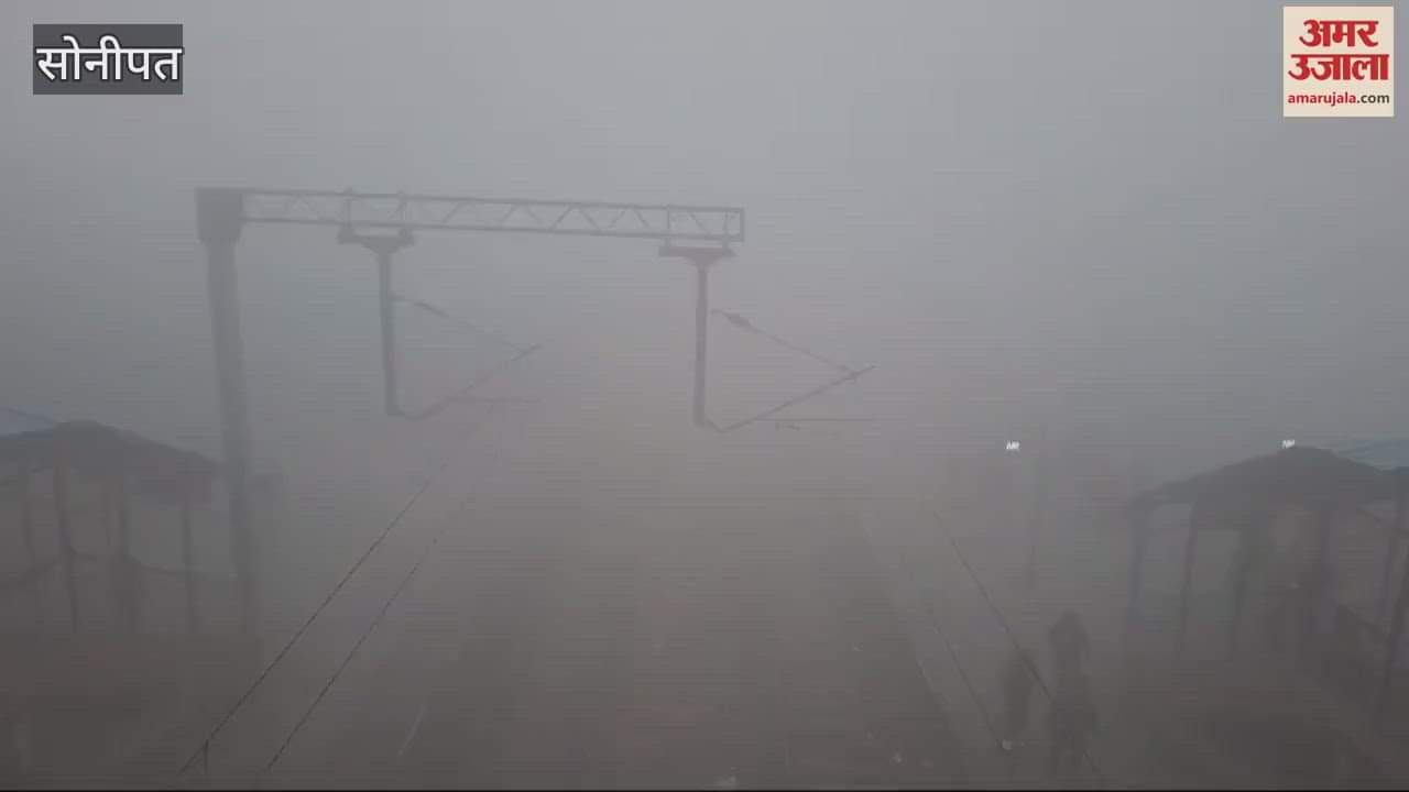 VIDEO : Due to fog in Sonipat, visibility was reduced to five meters, the speed of vehicles on the roads slowed down