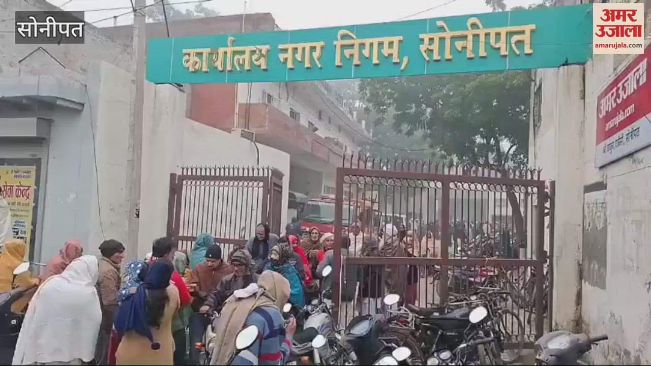 VIDEO : Pensioners are standing in queue since 5 am for verification of documents in Sonipat