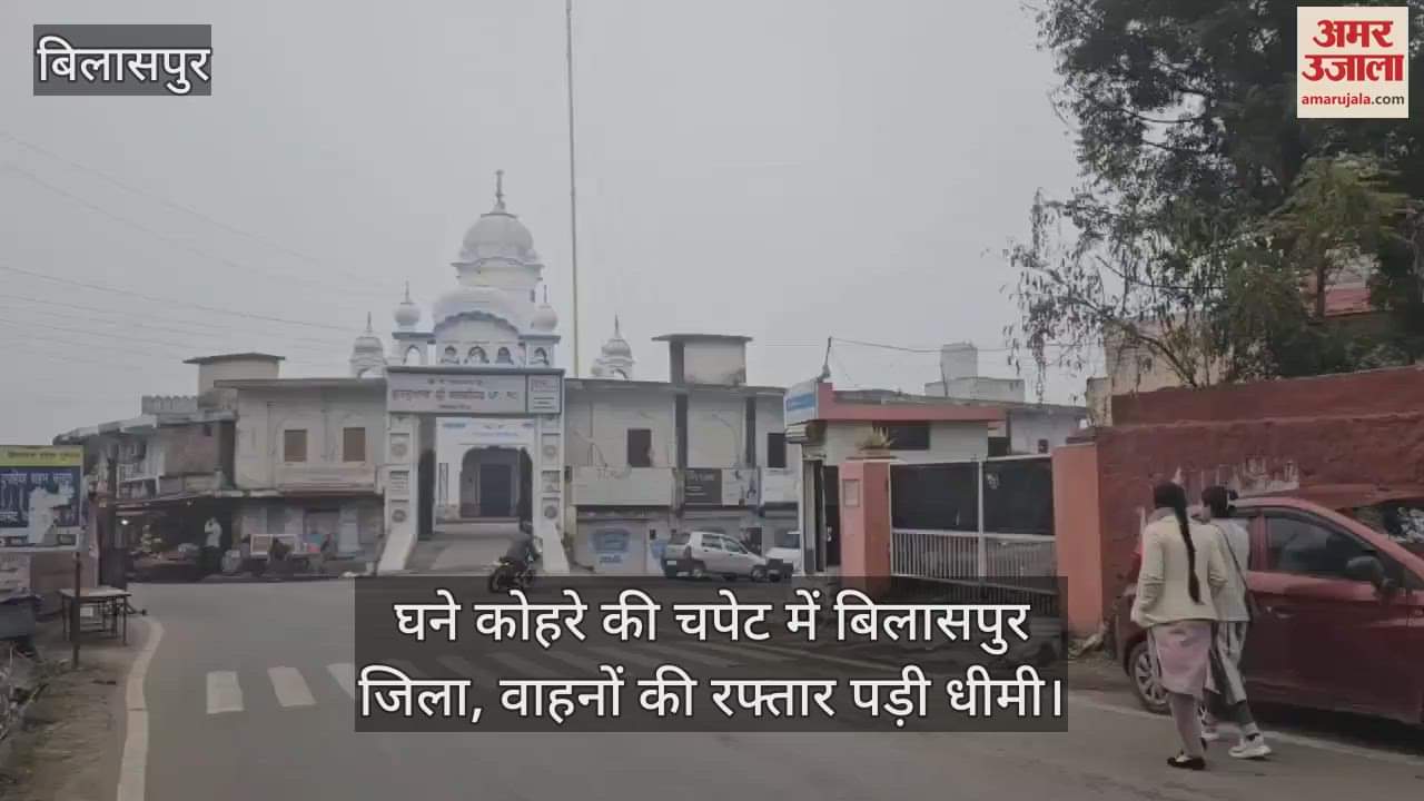 VIDEO : Bilaspur district is in the grip of dense fog, the speed of vehicles has slowed