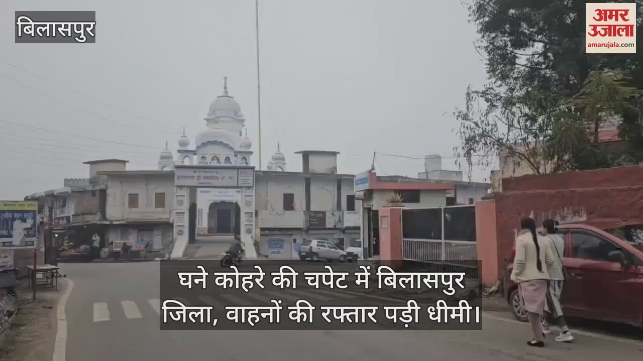 VIDEO : Bilaspur district is in the grip of dense fog, the speed of vehicles has slowed