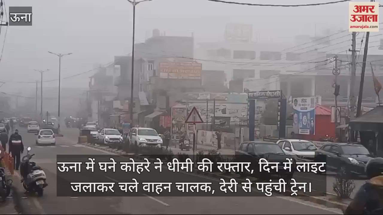 VIDEO : Dense fog slowed down the speed in Una, drivers drove with lights on during the day, train arrived late