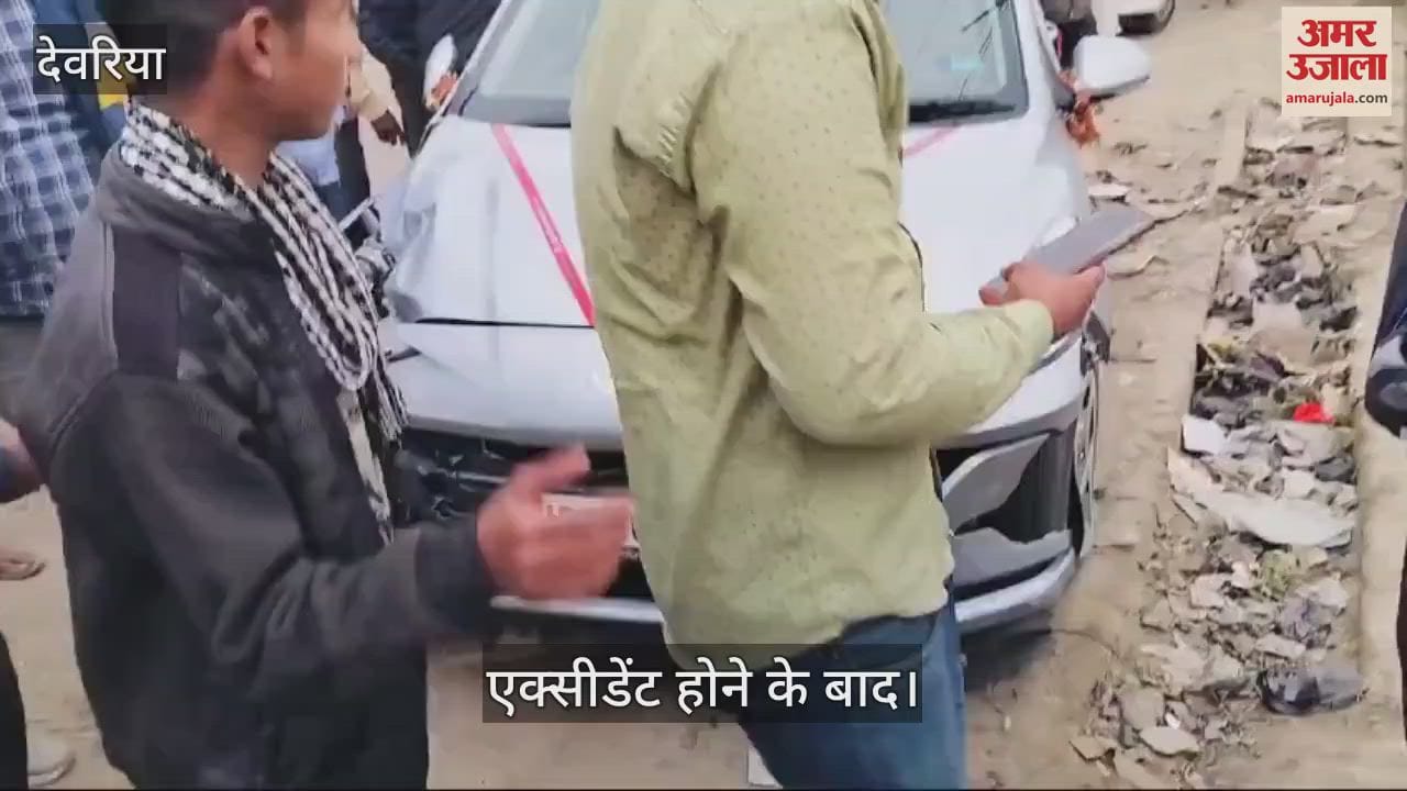 VIDEO : E-rickshaw driver injured after being hit by car