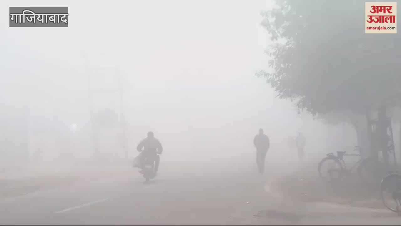 VIDEO : Pedestrians worried due to dense fog in Ghaziabad