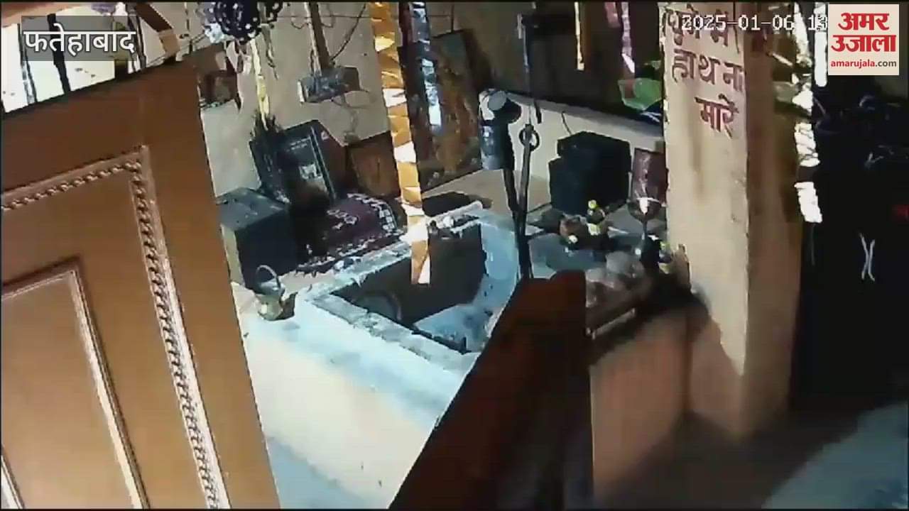 VIDEO : Theft was going on in camp in Fatehabad for three years, when servants installed CCTV, thief was caught in footage