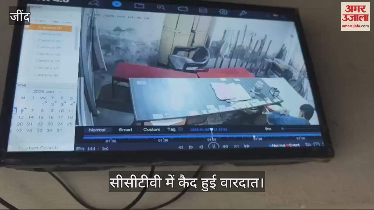 VIDEO : जींद में दुकान का शटर उखाड़ चुराए 4.5 लाख रुपये, चोर सीसीटीवी में कैद