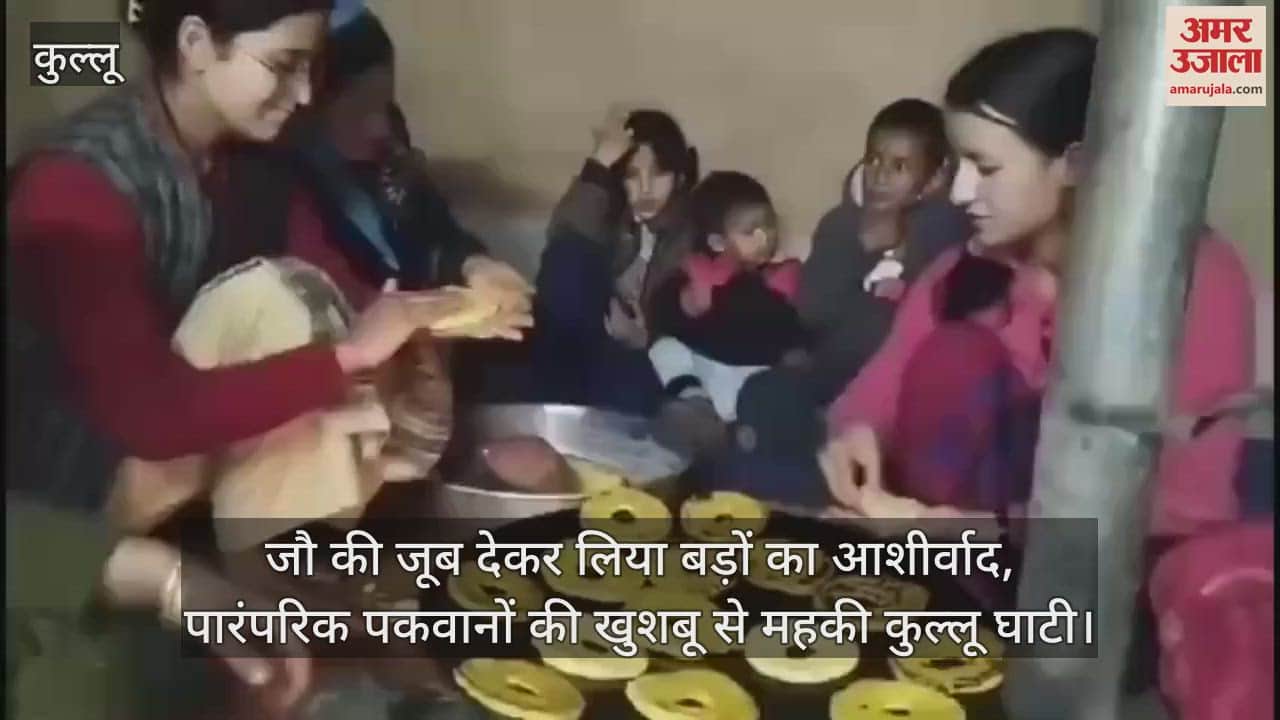 VIDEO : Blessings of elders were taken by offering barley jujube, Kullu valley was filled with the aroma of traditional dishes