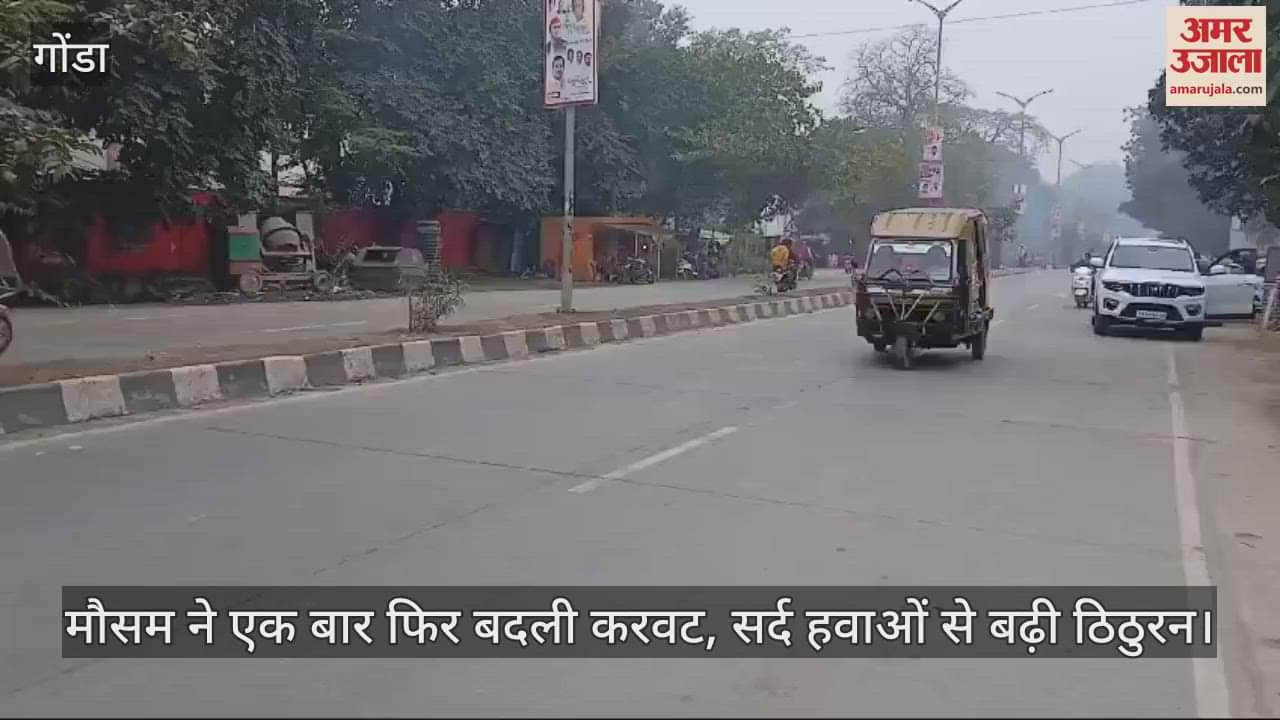 VIDEO : गोंडा में मौसम ने एक बार फिर बदली करवट, सर्द हवाओं से बढ़ी ठिठुरन