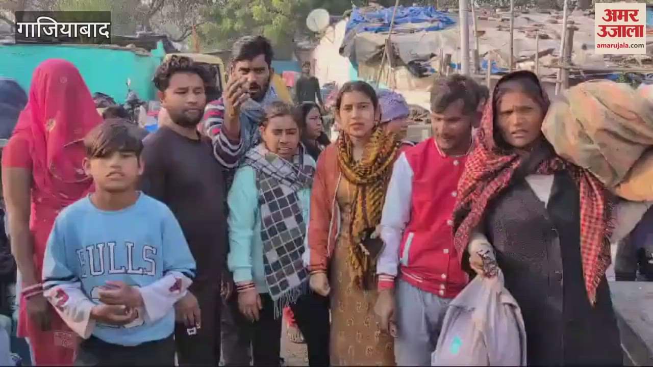 VIDEO : Police reached Sector 9 of Vijaynagar Ghaziabad to vacate army land