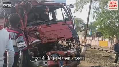 Damoh The truck driver travelling on Damoh Jabalpur State Highway applied brakes and another truck driver hit