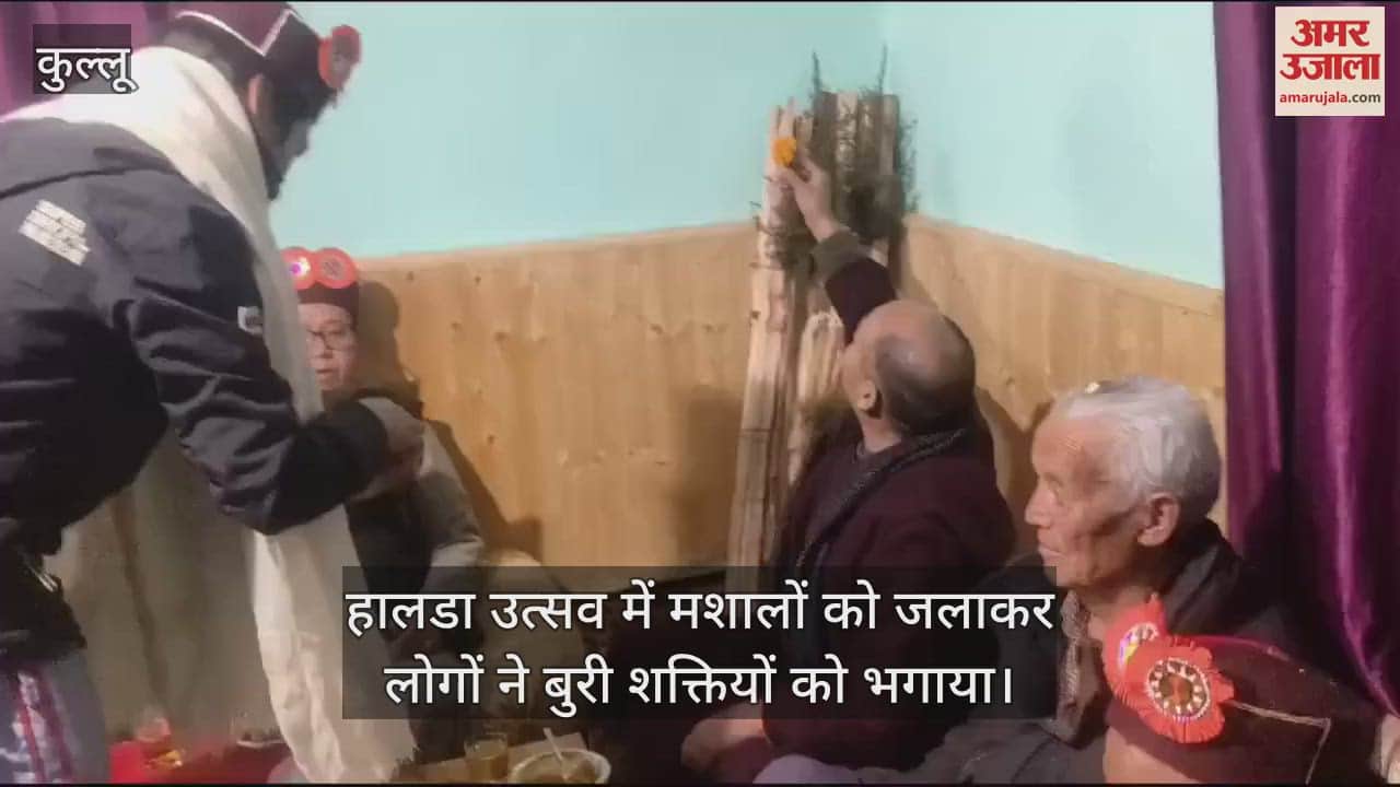 VIDEO : People chased away evil spirits by lighting torches during Halda festival