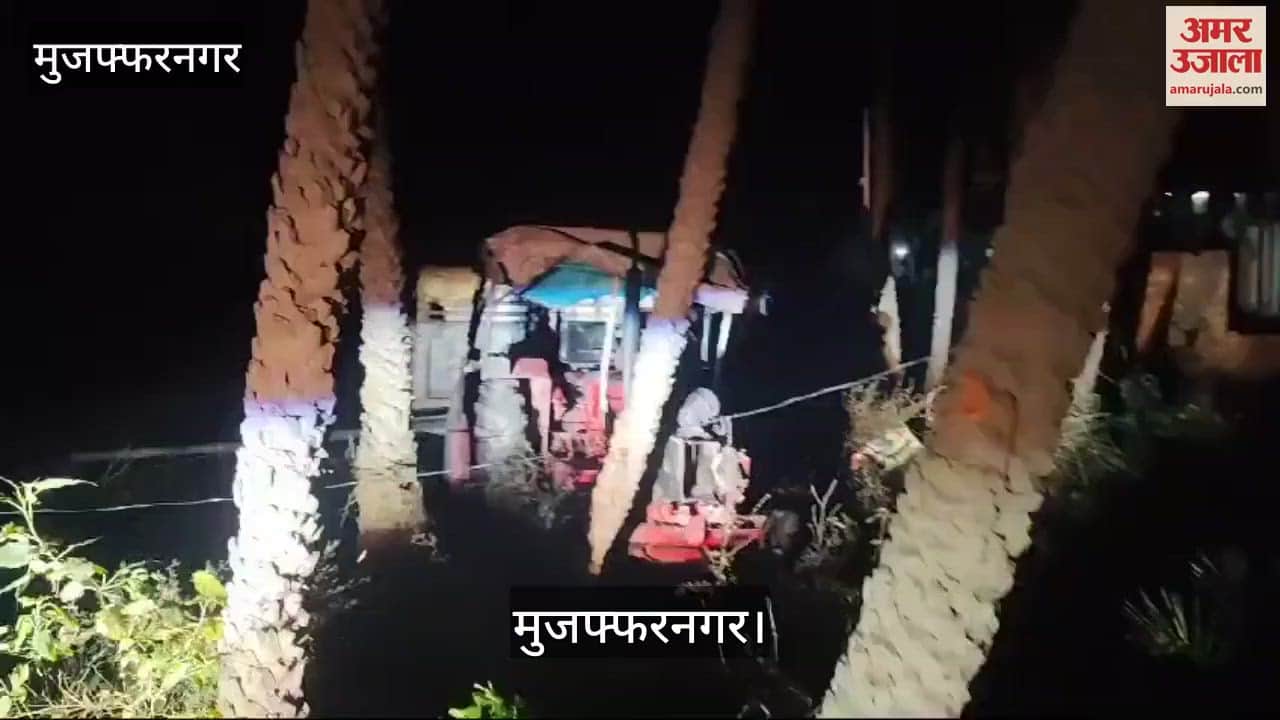 VIDEO : Tractor trolley collided with a pole in Muzaffarnagar, driver died a painful death