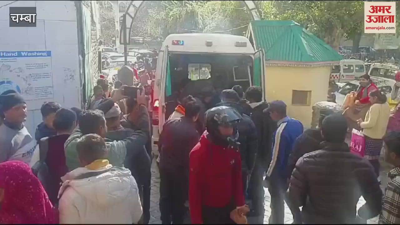 VIDEO : Bike suddenly skidded on Chamba-Tisa main road couple seriously injured