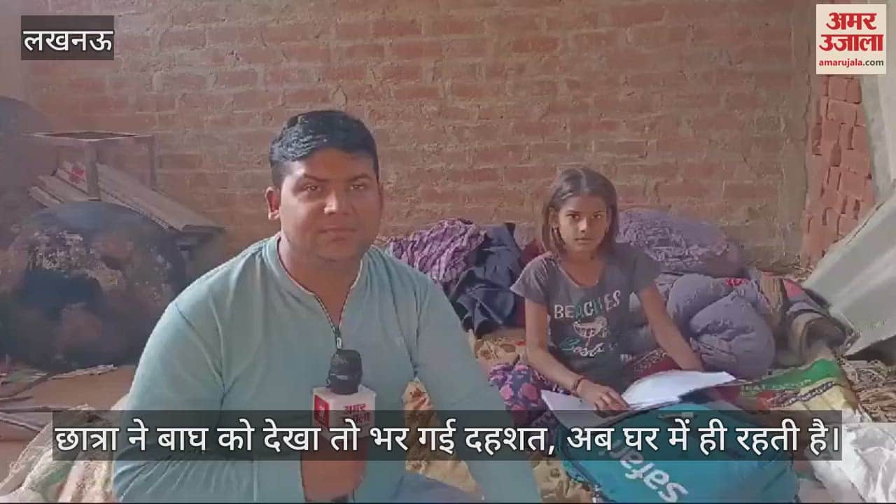 VIDEO : लखनऊ में छात्रा ने बाघ को देखा तो भर गई दहशत, अब घर में ही रहती है