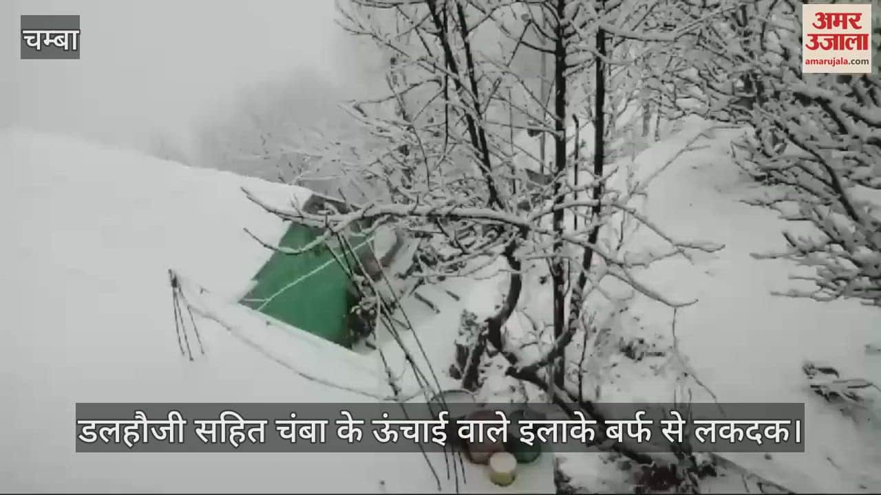 VIDEO : The high altitude areas of Chamba including Dalhousie are covered in snow
