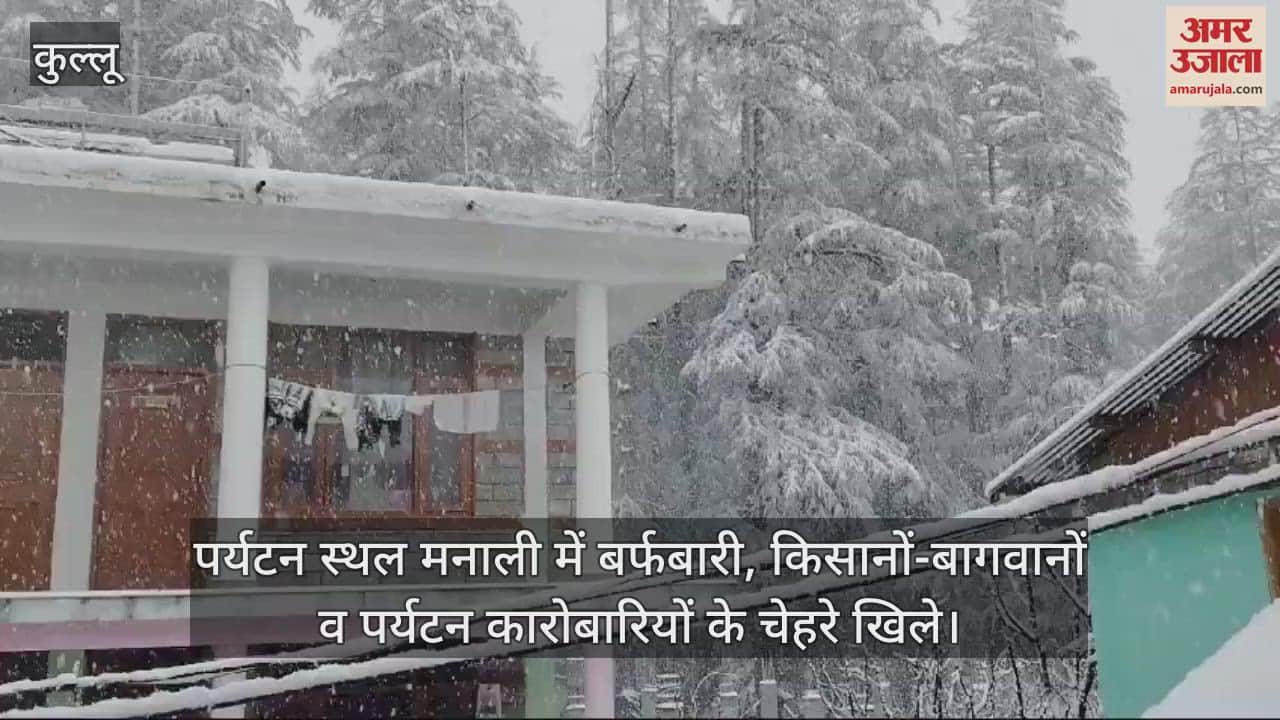 VIDEO : Snowfall in tourist destination Manali, farmers, gardeners and tourism businessmen are happy