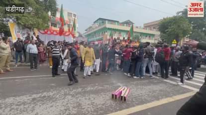 VIDEO : Jatinder Malhotra's road show after becoming Chandigarh BJP president