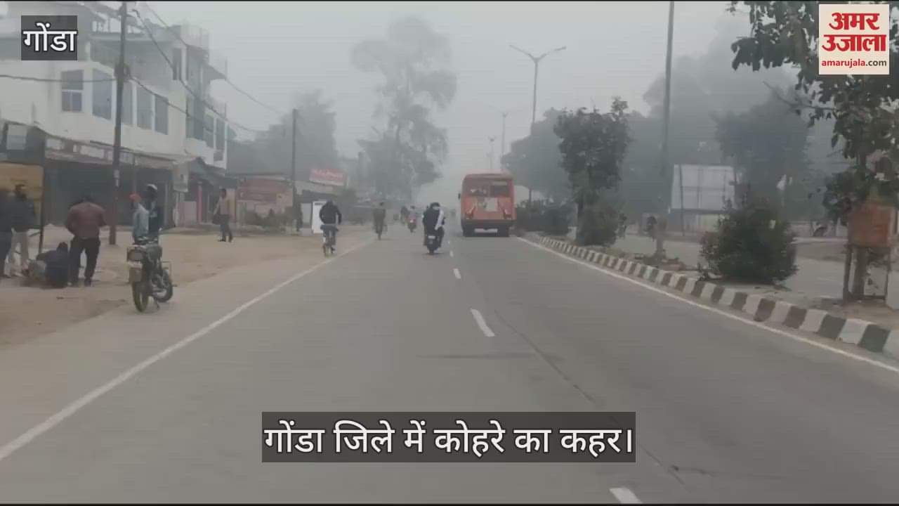 VIDEO : Gonda: गोंडा जिले में बदला मौसम का मिजाज, दो दिन की धूप के बाद छाया घना कोहरा