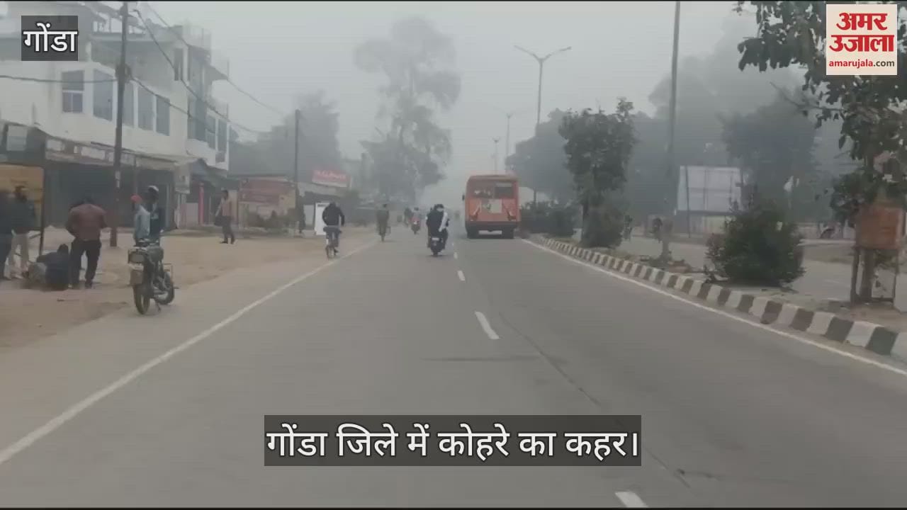 VIDEO : Gonda: गोंडा जिले में बदला मौसम का मिजाज, दो दिन की धूप के बाद छाया घना कोहरा