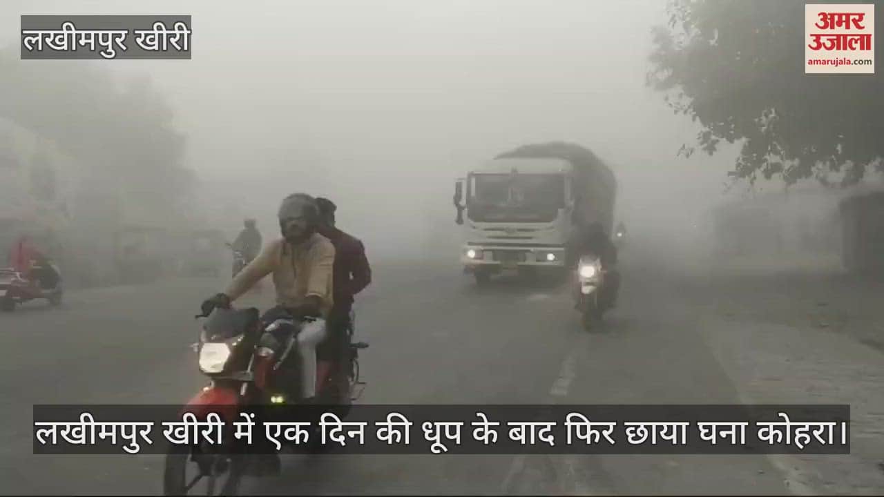 VIDEO : dense fog prevailed after one day of sunshine in lakhimpur kheri