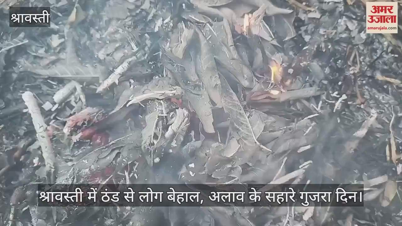 VIDEO : श्रावस्ती में ठंड से लोग बेहाल, अलाव के सहारे गुजरा दिन
