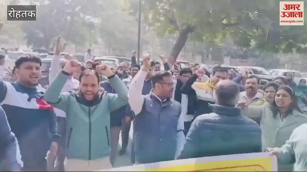 VIDEO : Rohtak: Patwaris angry at being declared corrupt without departmental investigation, submit memorandum
