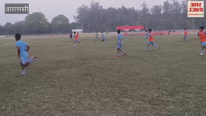 VIDEO : match between UP Inter Kashi team and All India Football Federation team