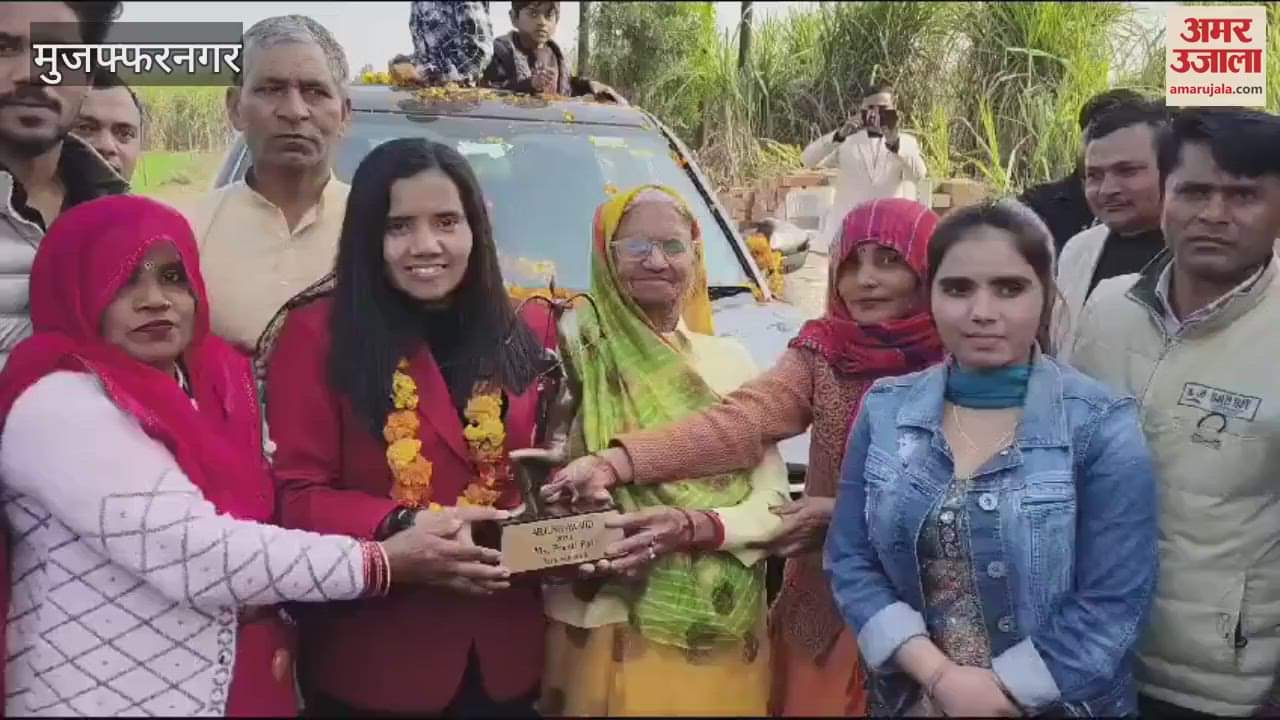 VIDEO : Muzaffarnagar: Preeti Pal received grand welcome with Arjun Award