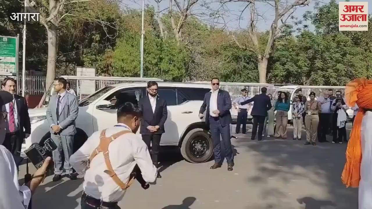 VIDEO : Chile President Gabriel Boric visits taj mahal