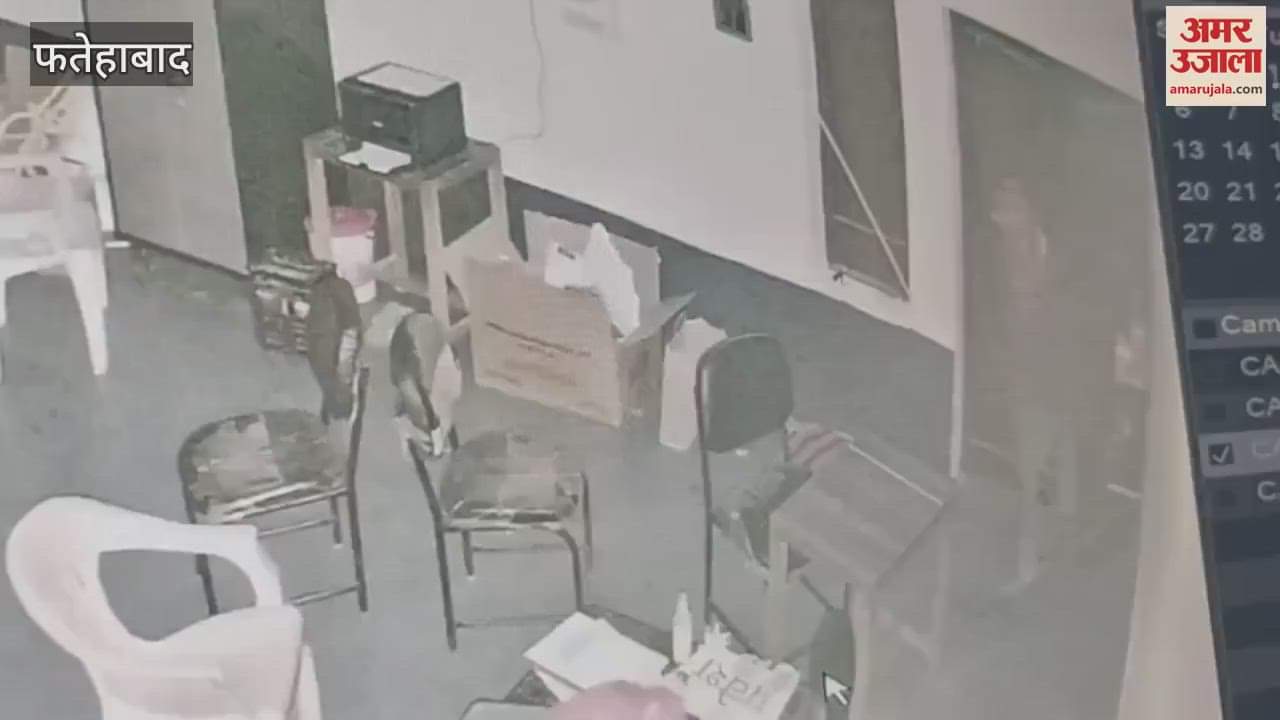 VIDEO : Theft in government school in Tohana, incident captured in CCTV