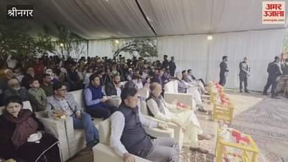 VIDEO : CM Omar Abdullah attends almond festival at Badamwari in Srinagar