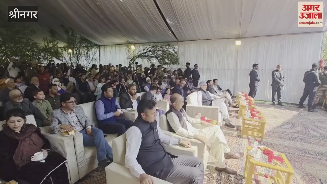 VIDEO : CM Omar Abdullah attends almond festival at Badamwari in Srinagar