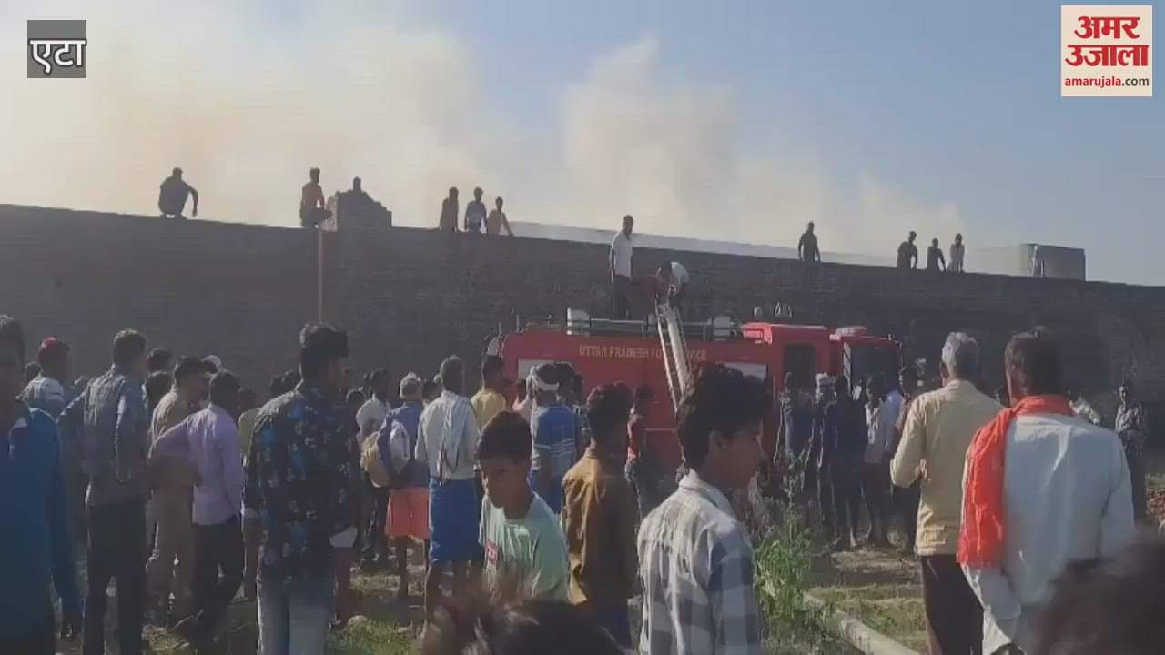 VIDEO : Fire broke out in warehouse tobacco worth Rs 1.5 crore burnt