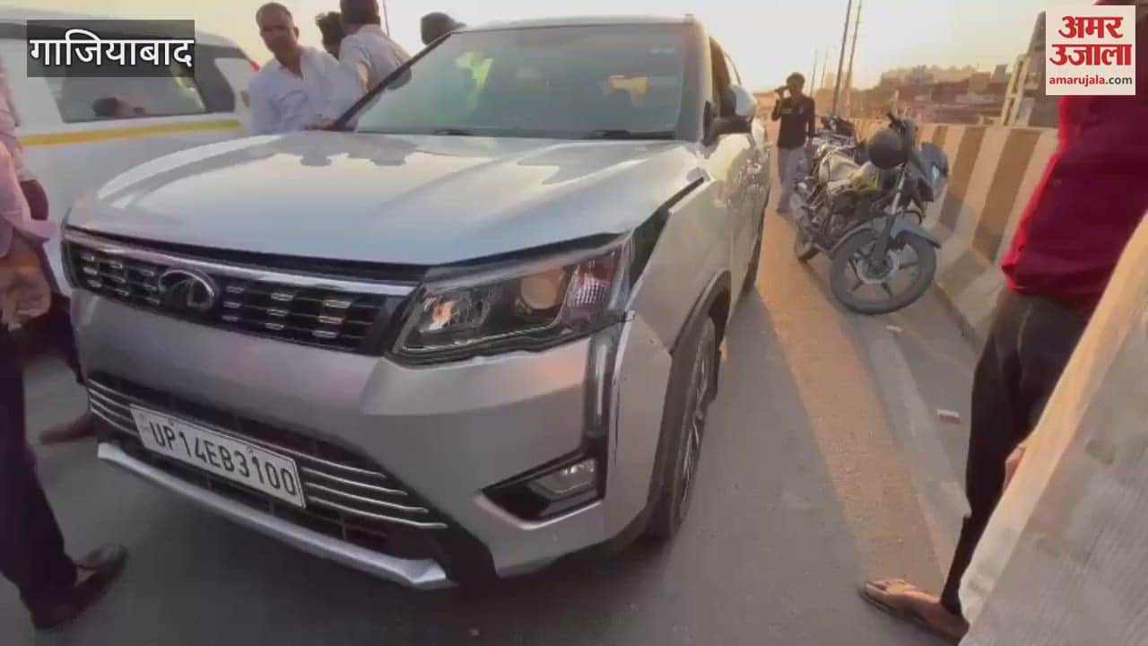 VIDEO : Scorpio driver hits four cars in Ghaziabad causing commotion