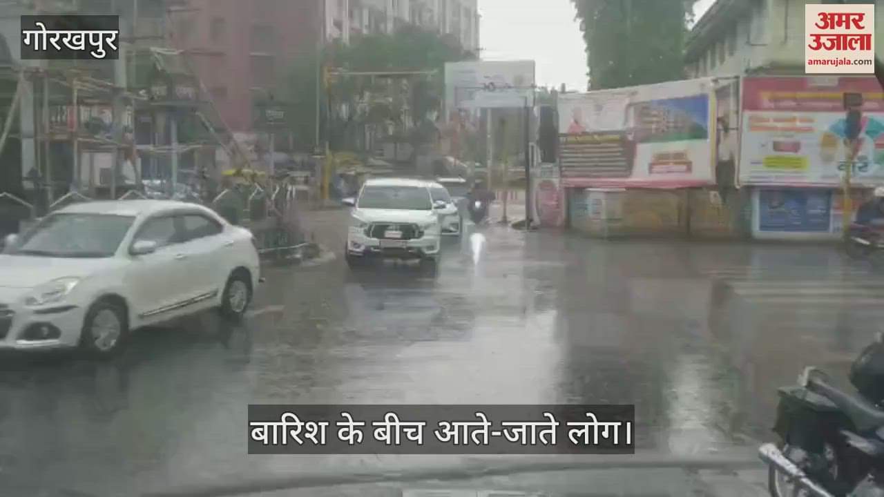 VIDEO : Drizzle in Gorakhpur since morning brought relief from heat, weather became pleasant