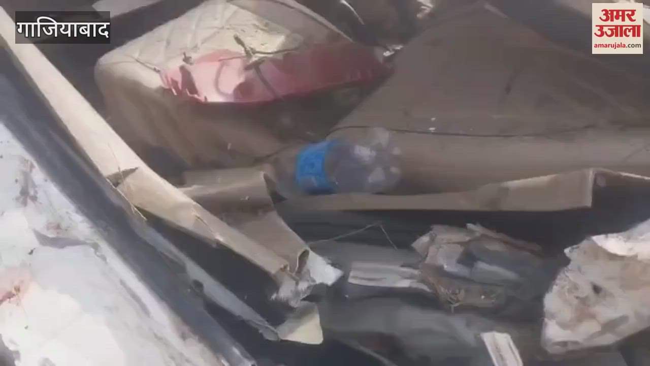 VIDEO : Car collided with a tree in Ghaziabad