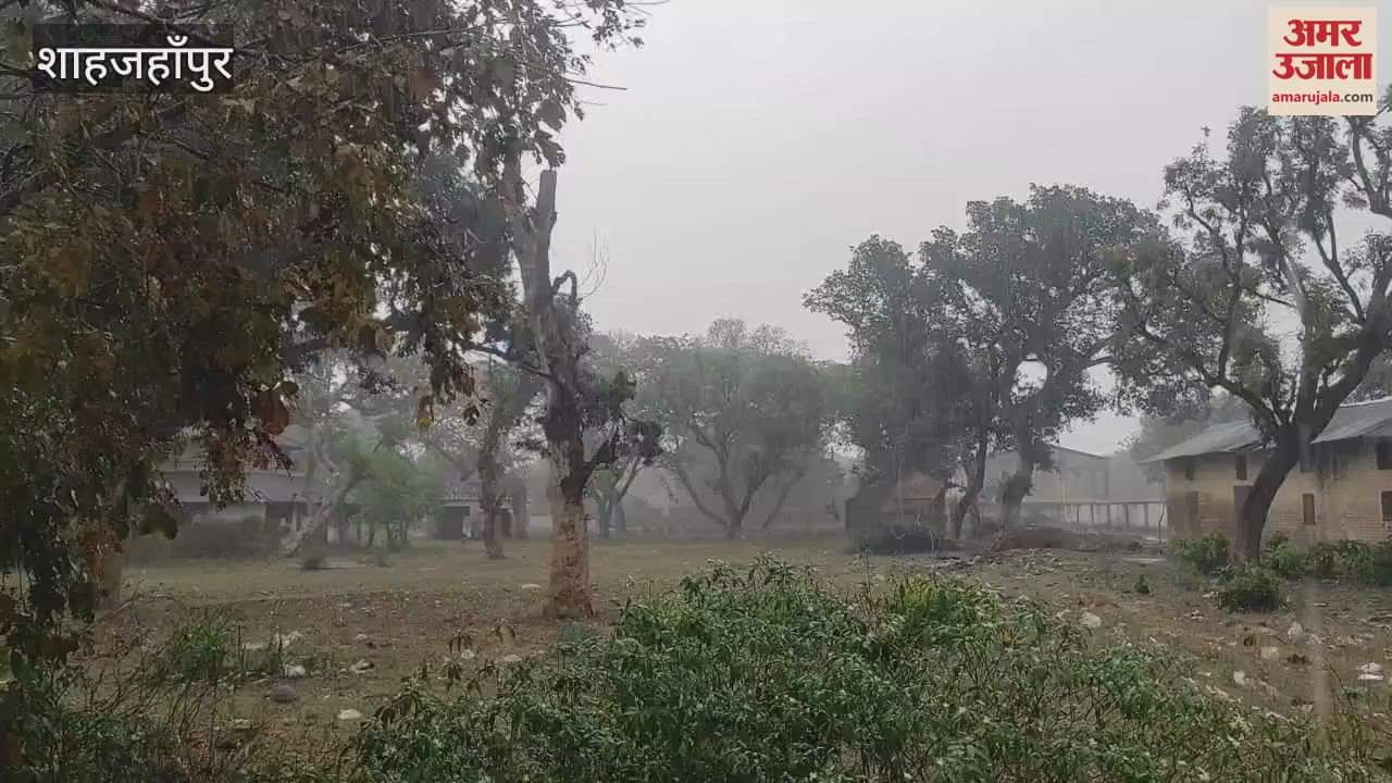 VIDEO : Weather changed in Shahjahanpur hail fell along with rain