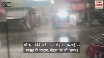 VIDEO : Amethi: बारिश संग आसमान में बादलों का डेरा, किसानों की बढ़ी बेचैनी