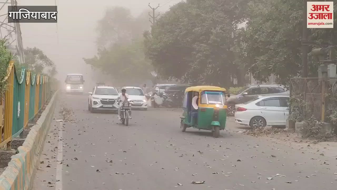 VIDEO : Dust storm in Ghaziabad people looked troubled
