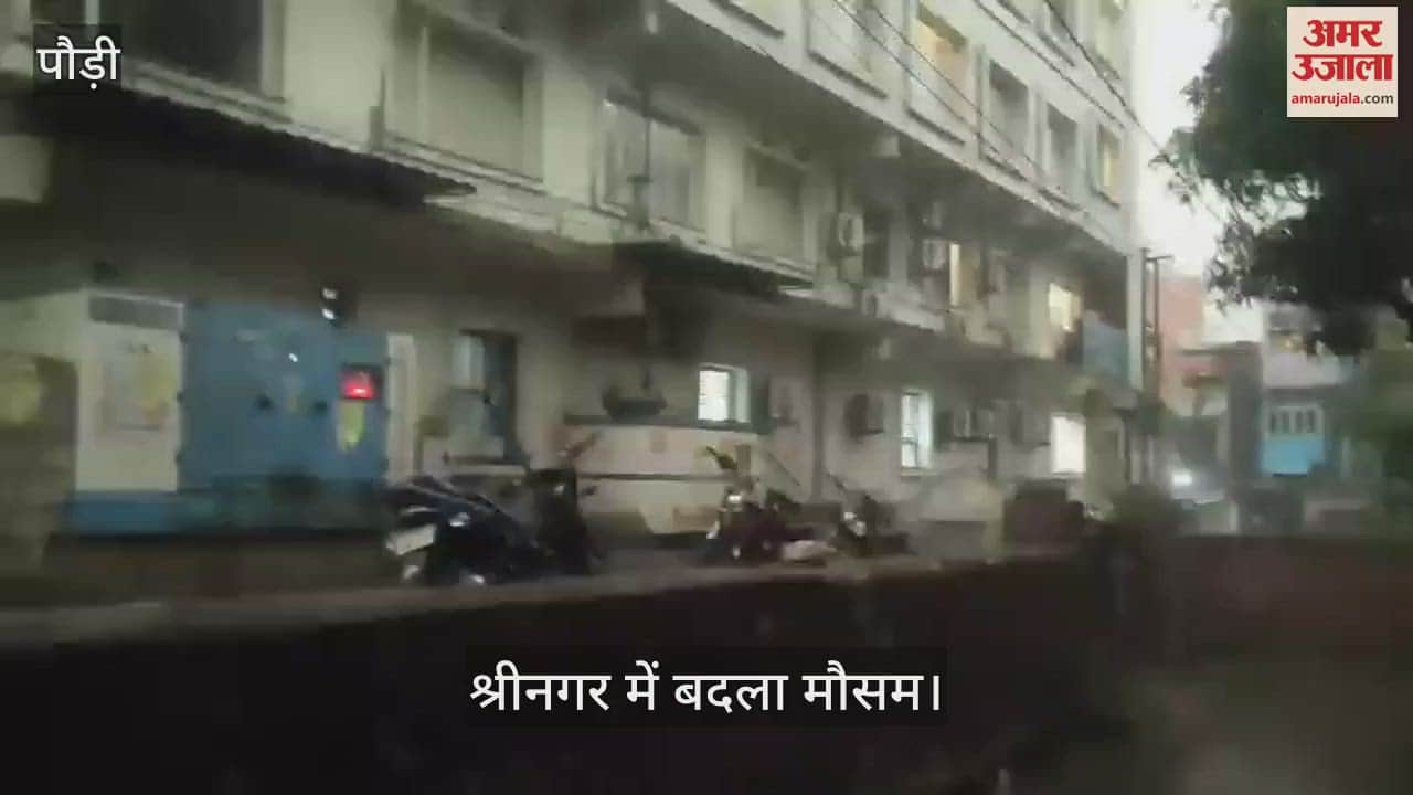 VIDEO : Weather changed in Srinagar hailstorm along with rain darkness prevailed during the day