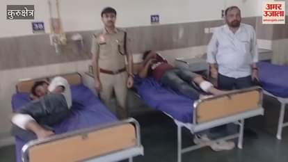 VIDEO : Encounter between police and criminals in Kurukshetra, two criminals injured