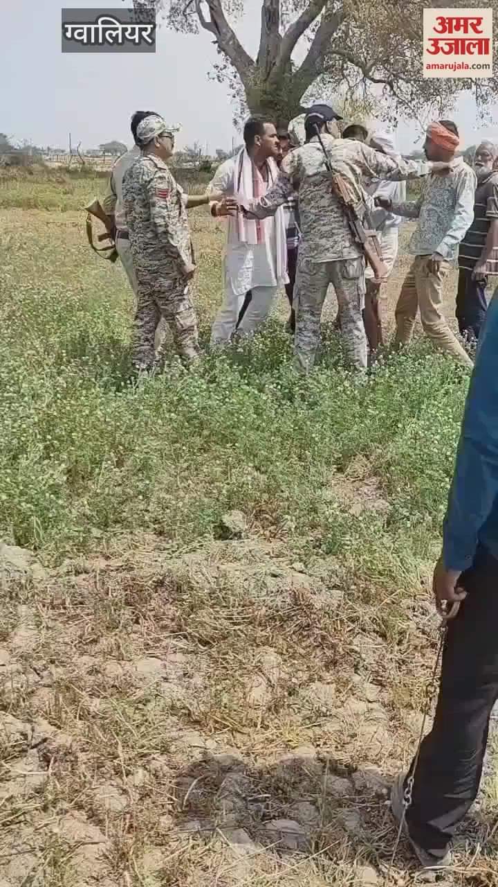 Fierce kicking and punching took place in front of the police The Patwari