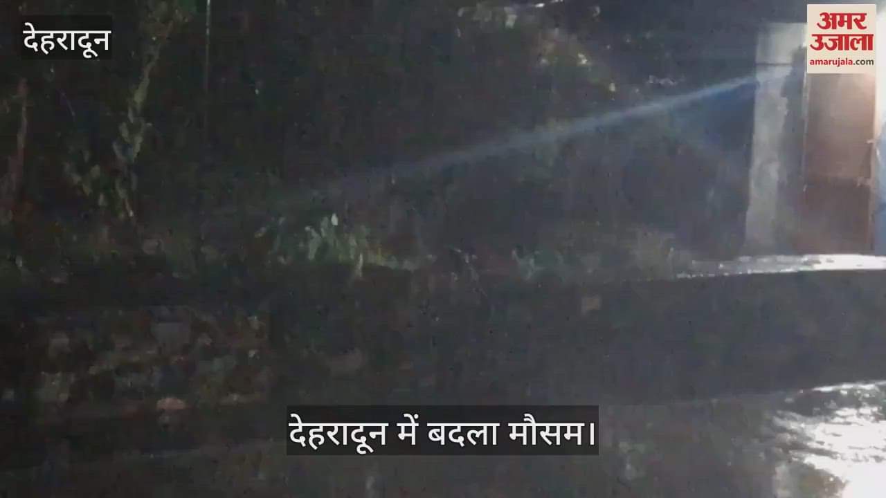 VIDEO : Weather changed in Dehradun Rain started with winds in Jolly Grant