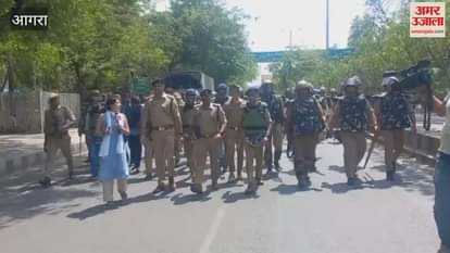 VIDEO : DCP did a flag march on MG Road with the force