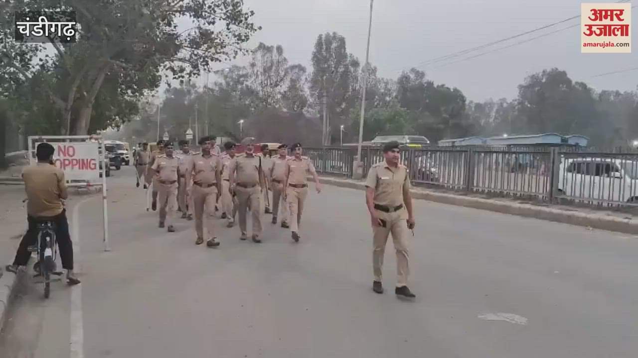 SSP took out a flag march with the police force in Chandigarh