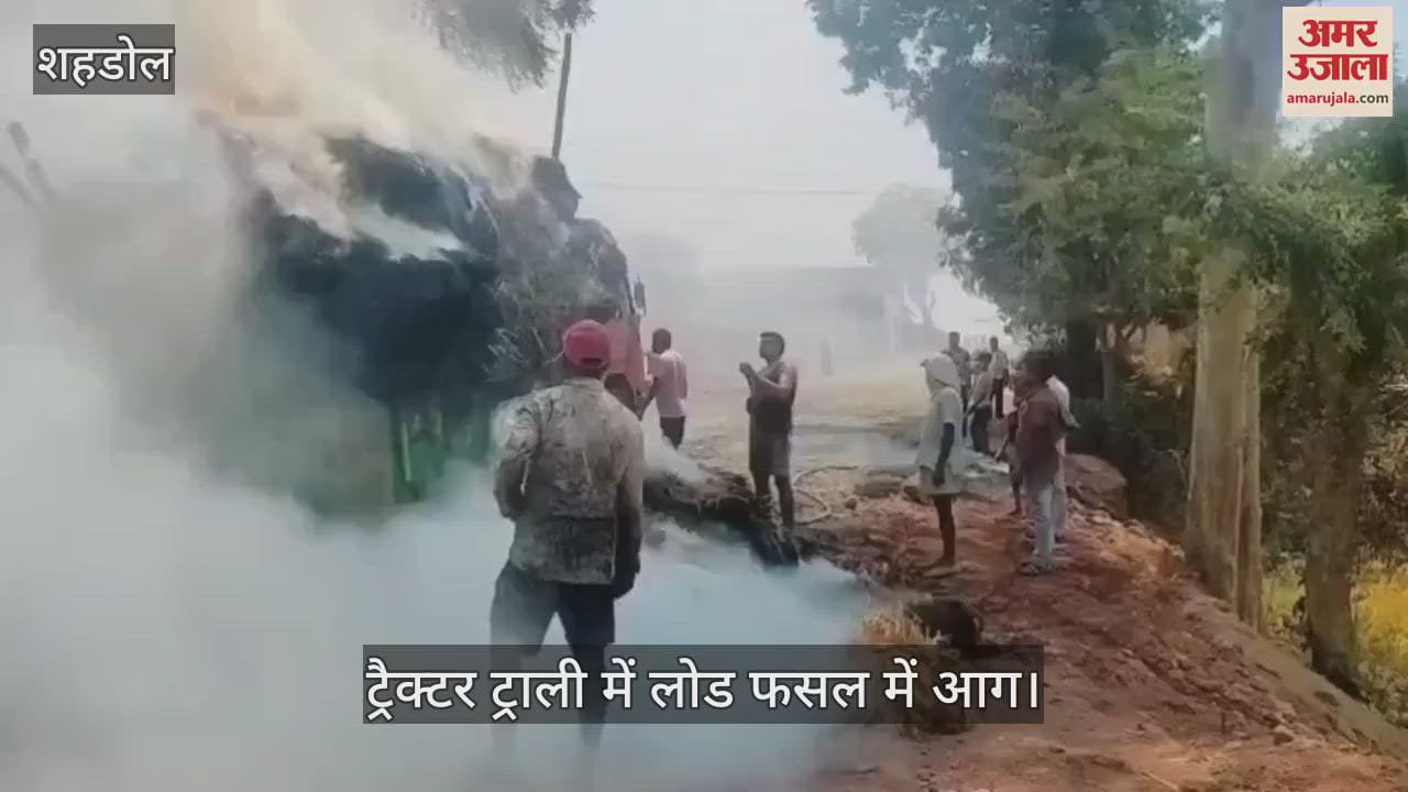 Due to fire in tractor trolley in Shahdol, farmer's wheat crop burnt to ashes, loss of thousands